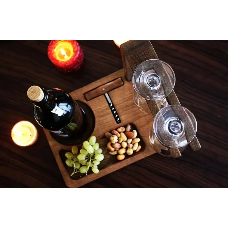 Wood Wine Stand Mother's Day Home Dear Anniversary New home Romantic gift for Family wood wine glass holder