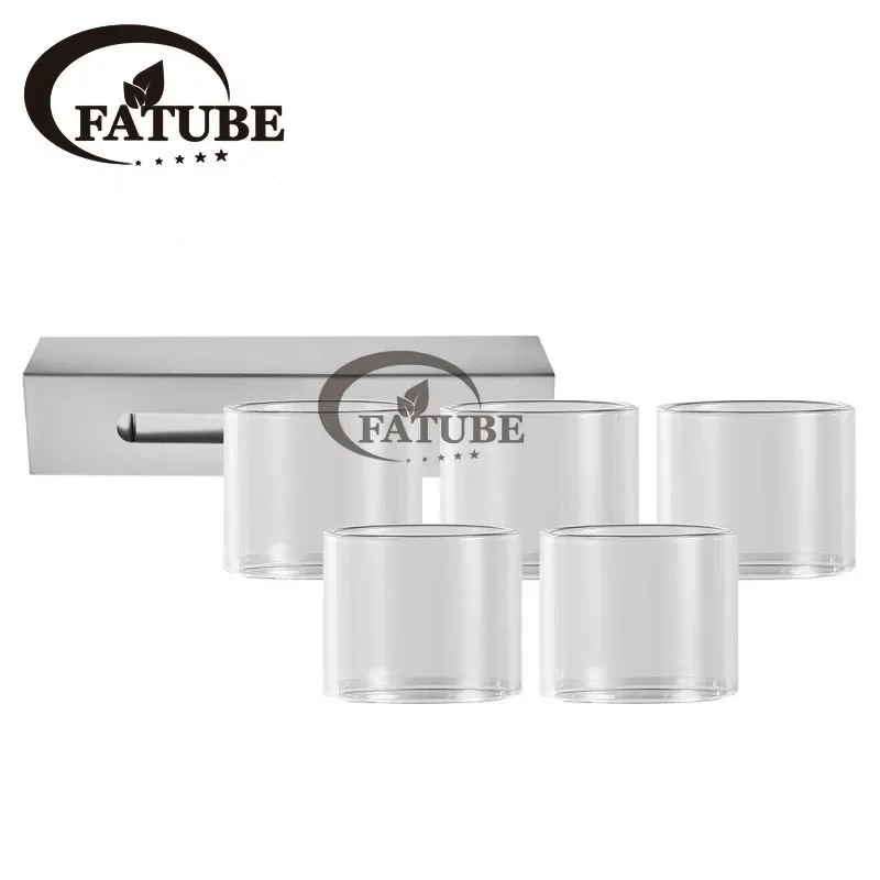 FATUBE 5PCS Clear Straight GLASS TUBE Outer Diameter OD24mm Pipes