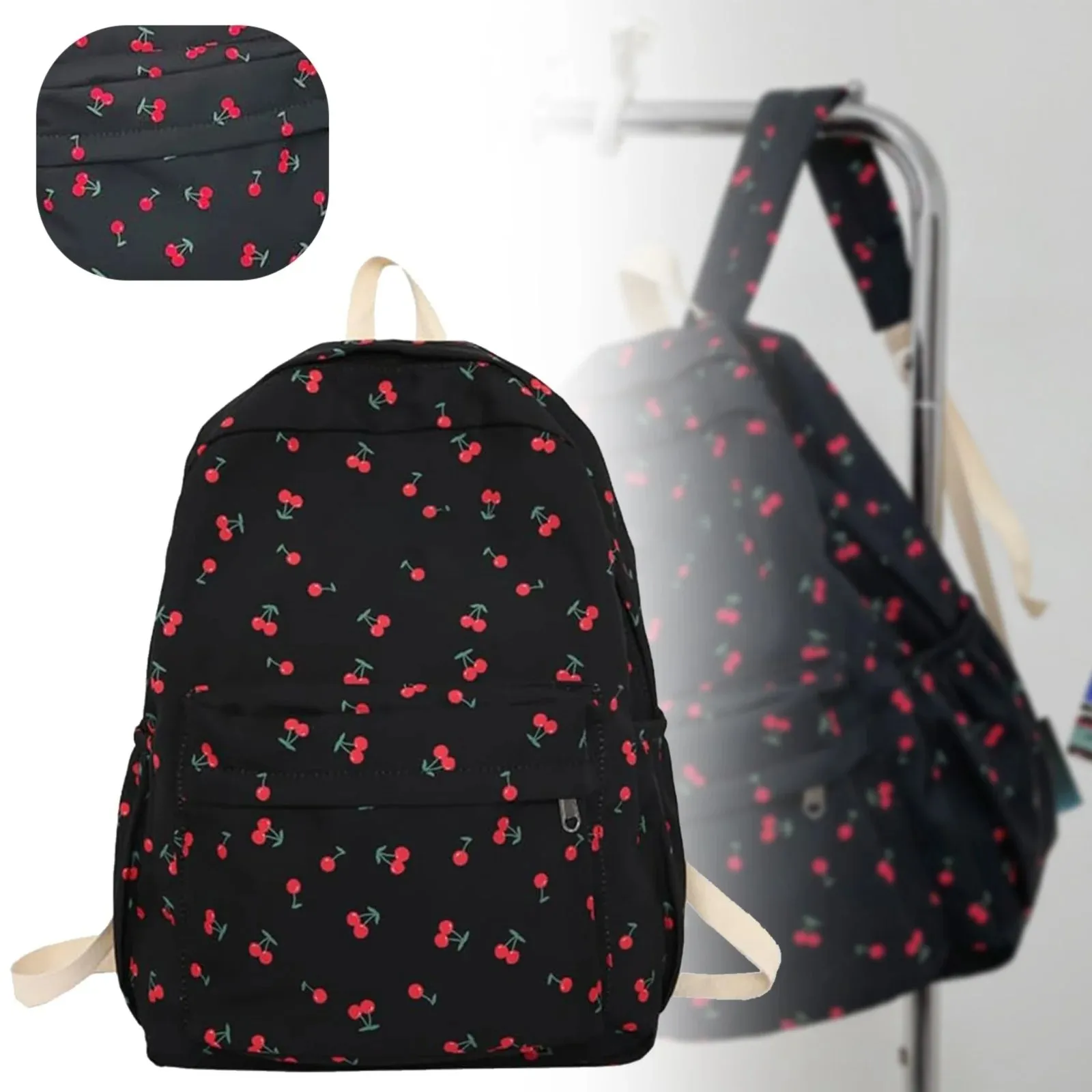 Cute Floral 3pcs Backpack Set Girls Schoolbag Laptop Bag Pencil Case Princess Kids Travel Rucksack Bag Pencil Case Luggage 2026