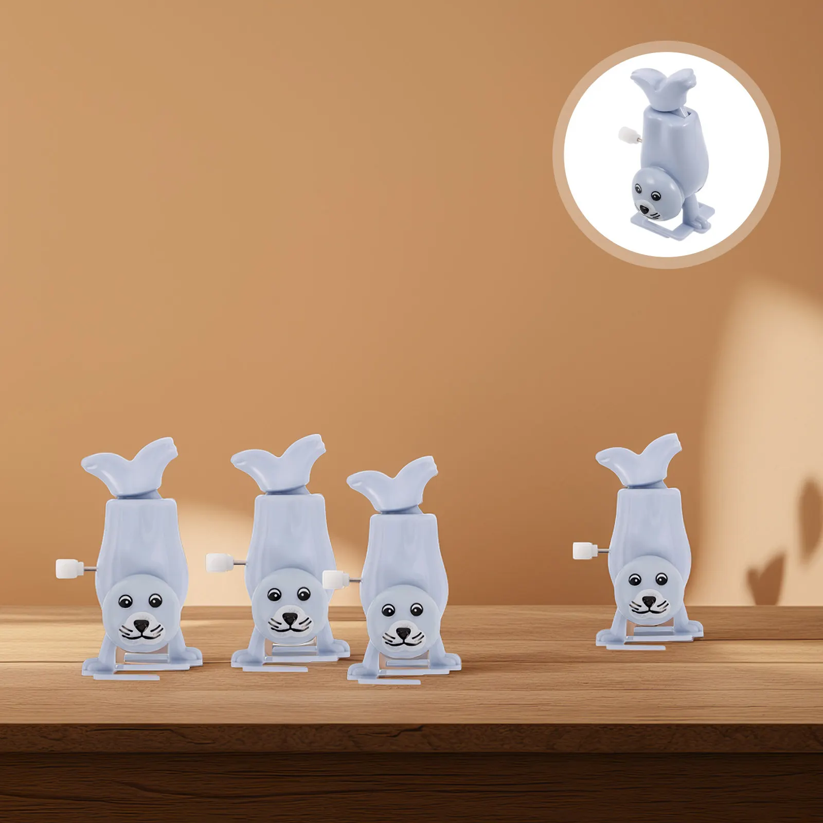 

6Pcs Wind Up Seal Clockwork Animals Walking Party Favor Birthday Goody Bag Fillers Fun Kids Entertainment Clockwork Toy
