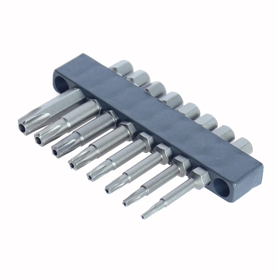 Lunghezza a 1/4 pollici magnetica degli utensili a mano 25mm del Bit del cacciavite di Pentalobe dei pezzi del cacciavite della testa della stella del pentacolo T10-T40