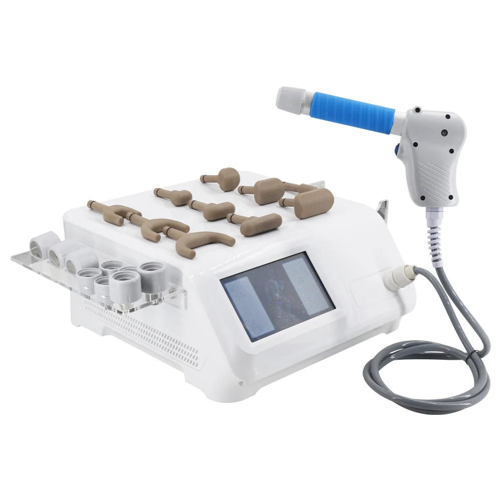 Pneumatic Shockwave Therapy Machine 2in 1 Chiropractic Correction Gun Plantar Fasciitis Pain Relief ED Treatment Shock Wave