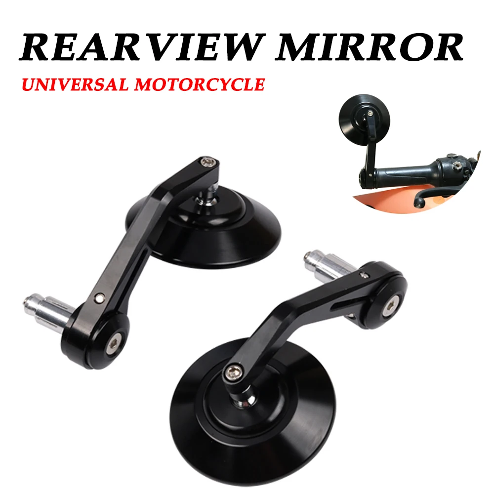 Motorcycle Mirrors Handle Bar Cafe Racer CNC Scooter Rear View For 7/8