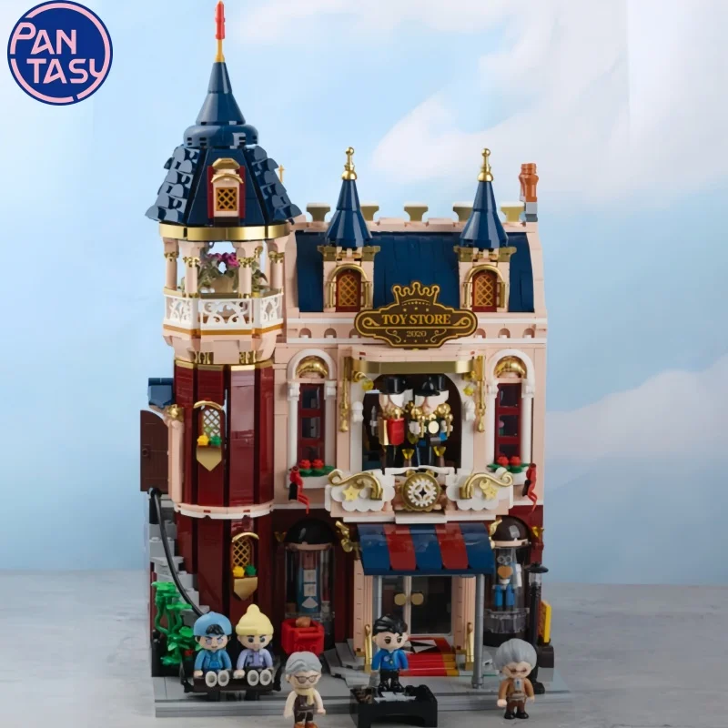 

Pantasy Fantasy Castle Toy Store Assembles Building Blocks Street View Series Toy Models Collection Ornaments Birthday Gifts