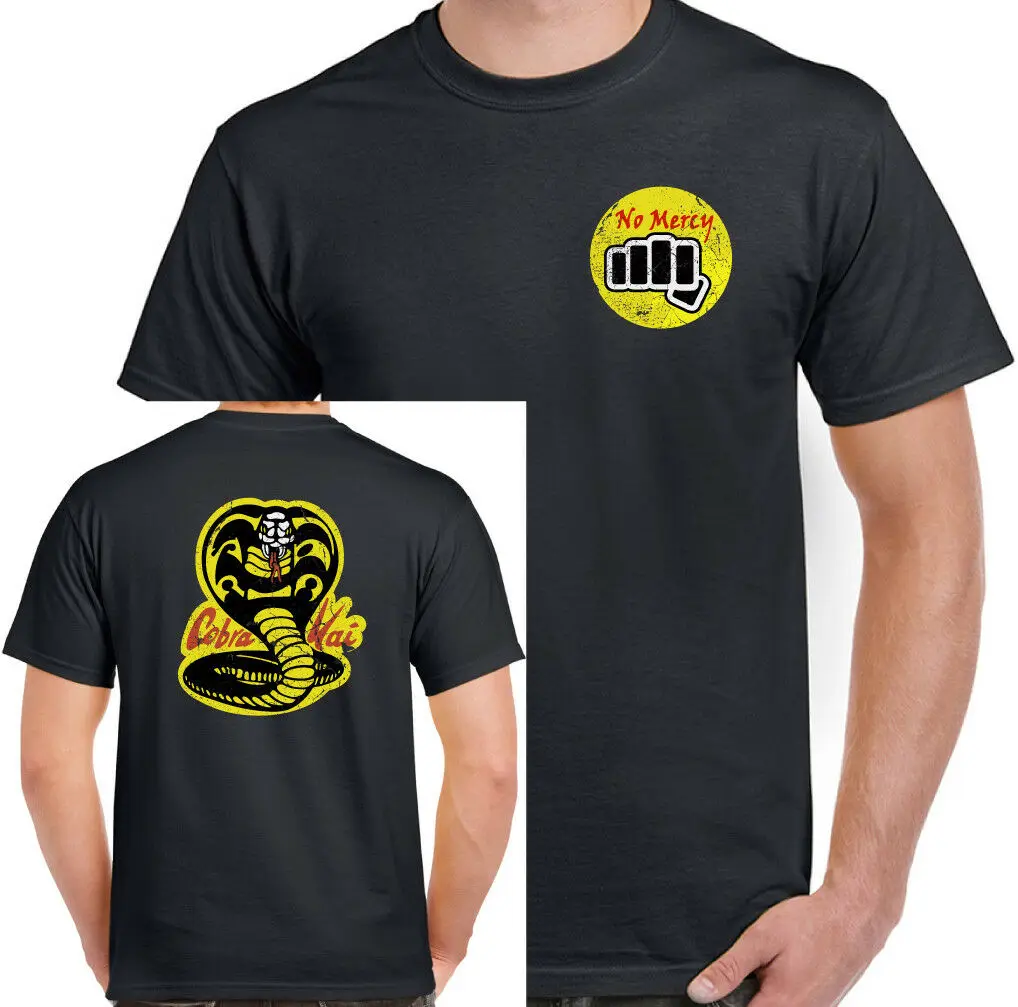 

No Mercy, Mr. Miyagi Martial Arts Karate Kid Cobra Kai T Shirt. New 100% Cotton Short Sleeve O-Neck T-shirt Casual Mens Top