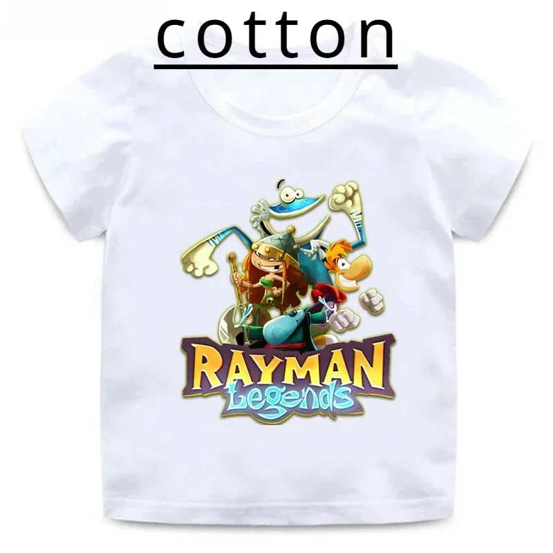 Rayman Legends Adventures Game Graphic Kids Cotton T-Shirts Funny Girls Clothes Baby Boys T Shirt Summer Children Tops,ooo5204