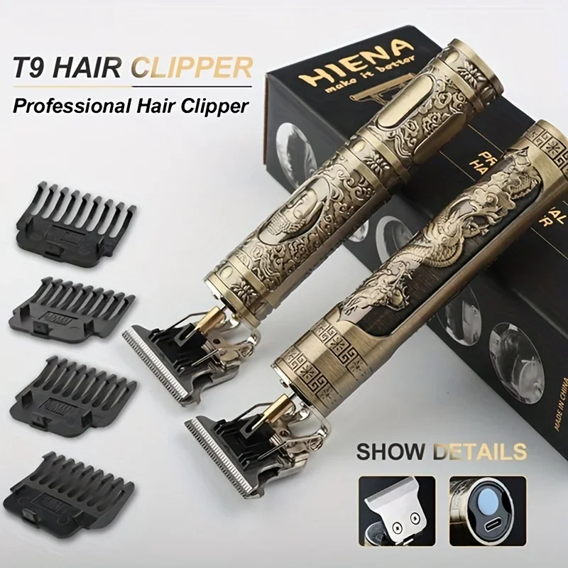 Vintage T9 Wholesale Hair Clipper Professional Beard Shaver Trimmer Electric Hair Trimmer Haircut Machine Hair Cutting Machine