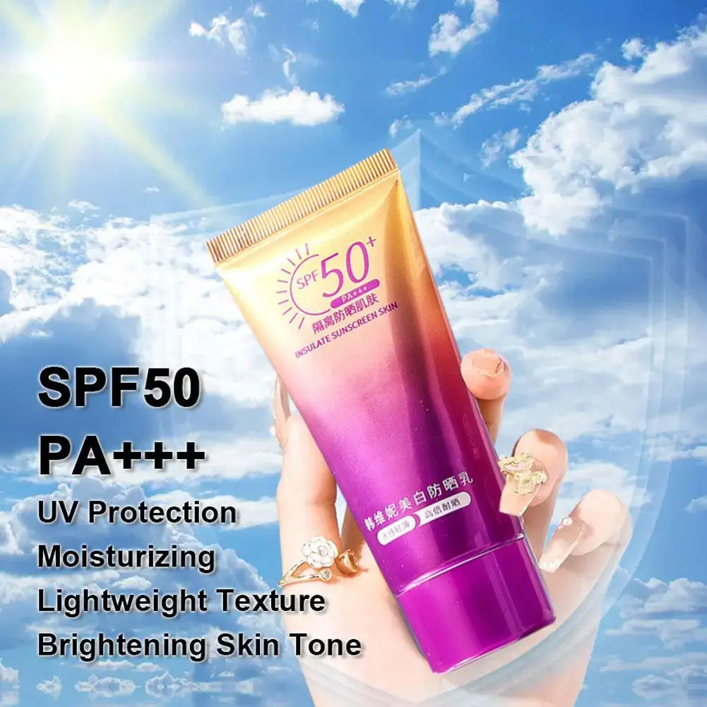 SPF50 + crema solare BB crema sbiancante fondotinta correttore protezione solare trucco Primer idratante cura Base pelle 50g Hydr F7K4