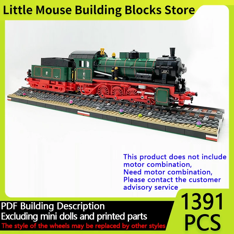 

City Car Model MOC Building Bricks Steam-Locomotive G8.1 Modular Technology Gifts Holiday Assemble Children Toys Suit