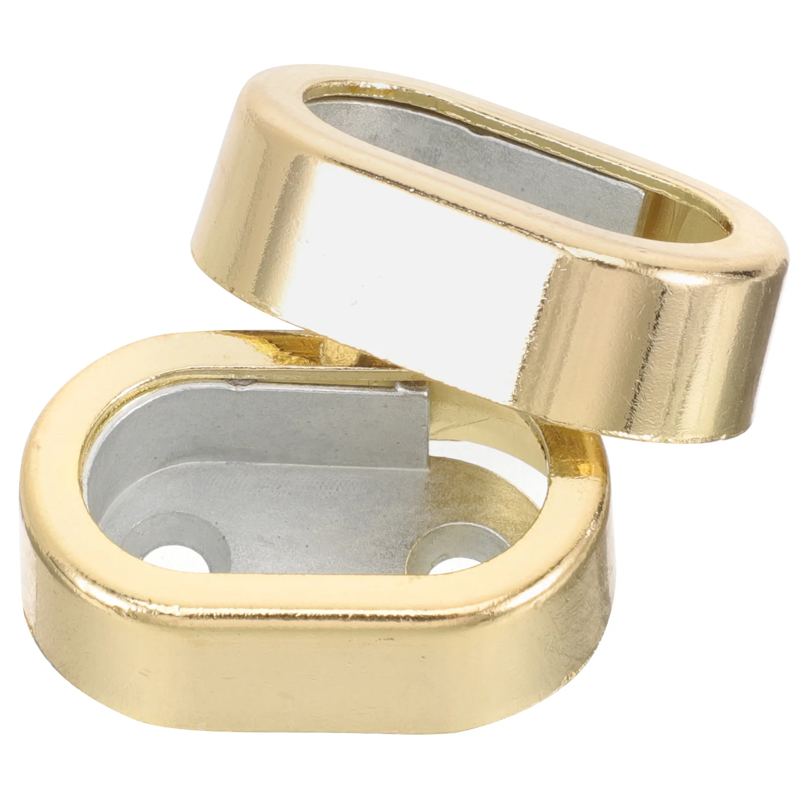 Staffa di supporto per asta per armadio in lega di zinco da 2 pezzi, nessuna punta necessaria per vestiti, pantaloni, cravatte, indumenti, organizzatori di stoccaggio, armadio resistente