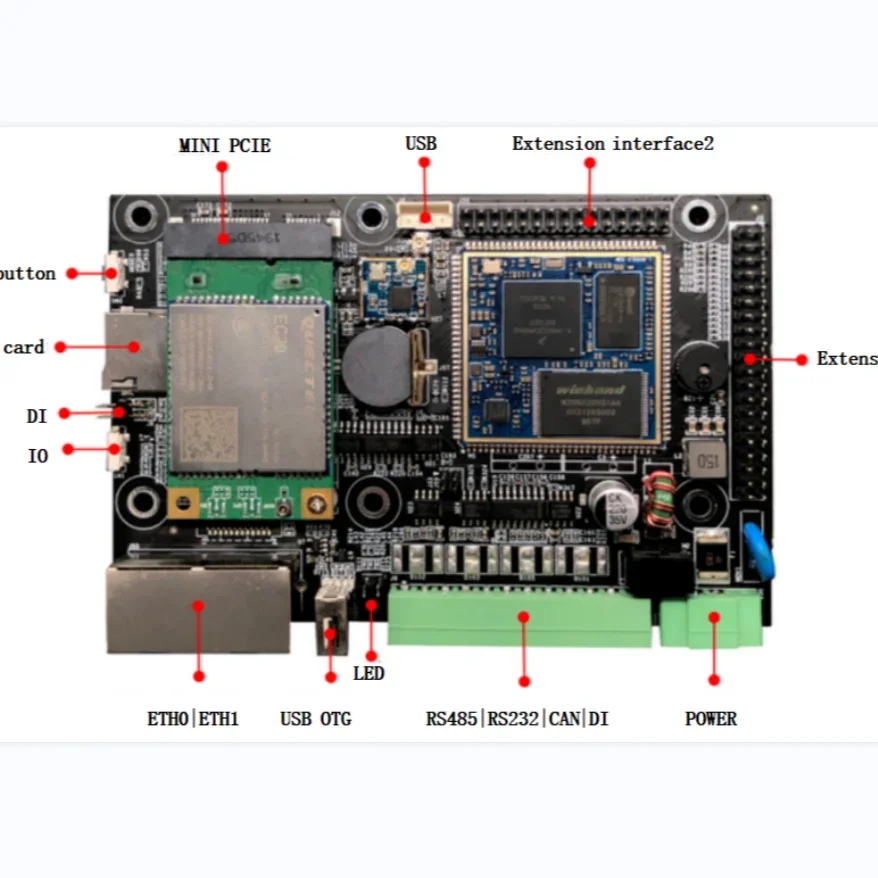 Gateway device IDO-SBC6Y15 IMX6ULLIEC processor smart motherboard  support wifi and ble module with 4G industrial router