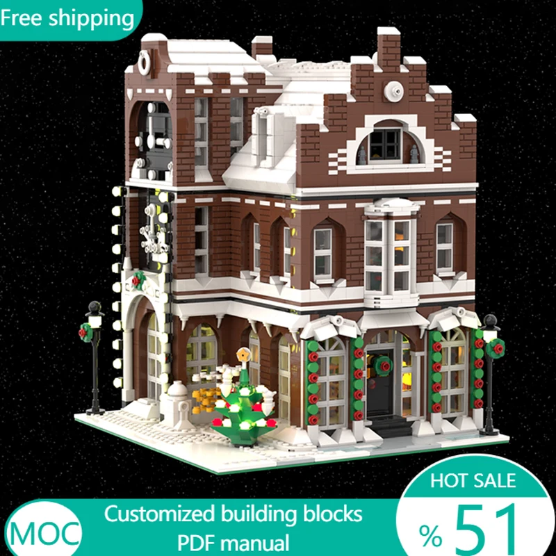 3089 PCS Customize Bistro MOC Customize Modular Building Block Simple Creative Design Popular Kids Model DIY Assembly Toy Gift