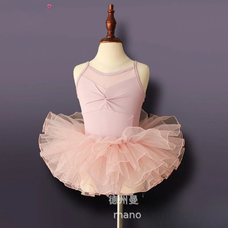 

Детский танцевальный костюм на подтяжках, летний танцевальный костюм для девочек, боди для тренировок, национальный балет