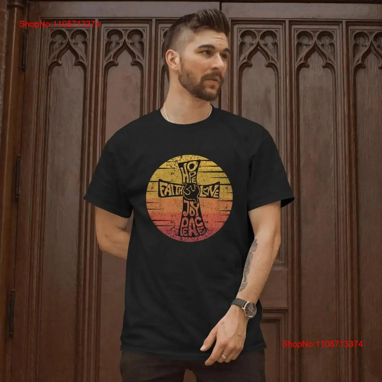 Faith T Shirt Retro Vibrant God tee Spiritual top Christ Worship Girlfriend Secret Santa vintage Washed Top For Everyday Wear