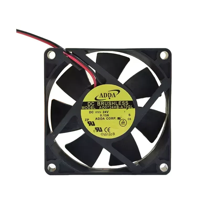 Original ADDA AD0724HB-A70GL 7025 24V 0.13A 7cm Elevator Inverter Cooling Fan for ADDA