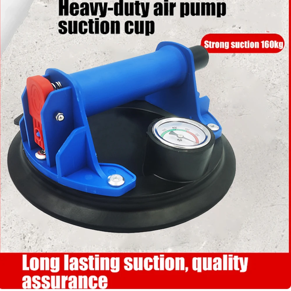 Vacuum Suction Cup 8 Inch 250kg Bearing Capacity Heavy Duty Vacuum Lifter for Granite Tile Glass Manual Lifting Powerful