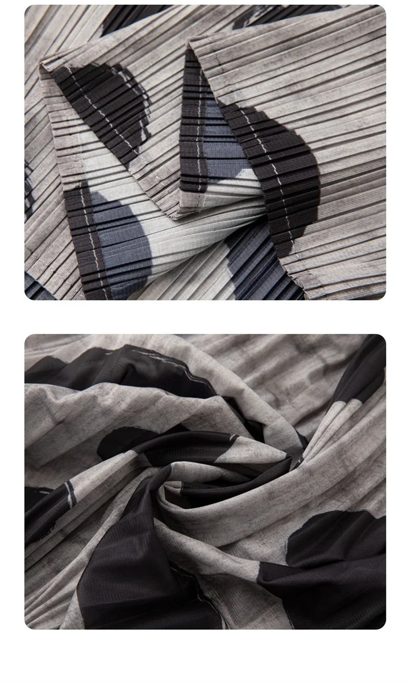 Rokken voor vrouwen Miyake rok minderheidsontwerp gevoel plooirok vrouwelijke hoge taille afdrukken losse heuprok plooirok