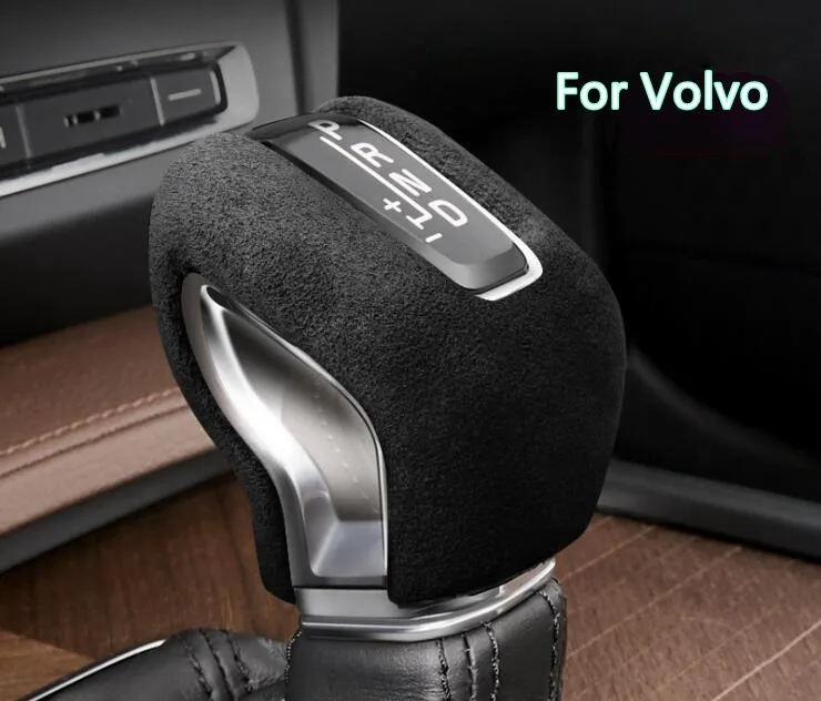 

For Volvo XC60 S90 XC90 S60 V60 V90 Car Suede Leather Gear Shift Knob Cover Trim Frame Interior Sticker Accessories
