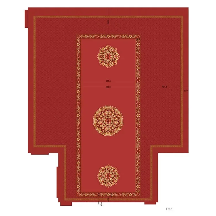 Full red carpet New Zealand handmade wool carpet business customer VIP reception room carpet custom-made