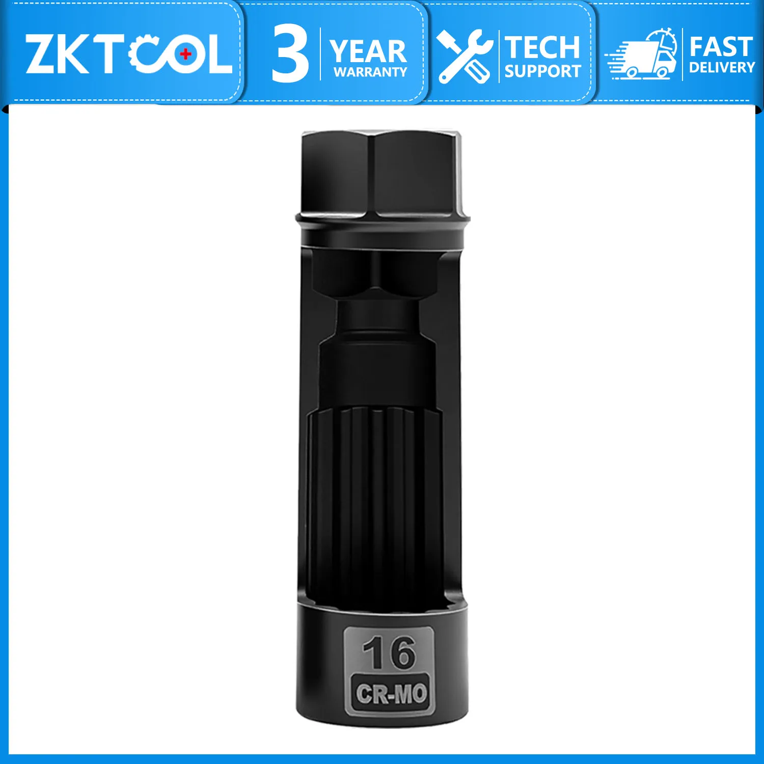 1-Piece Shock Strut Nut Socket Set, 16mm Suspension Strut Socket Tool, 1/2