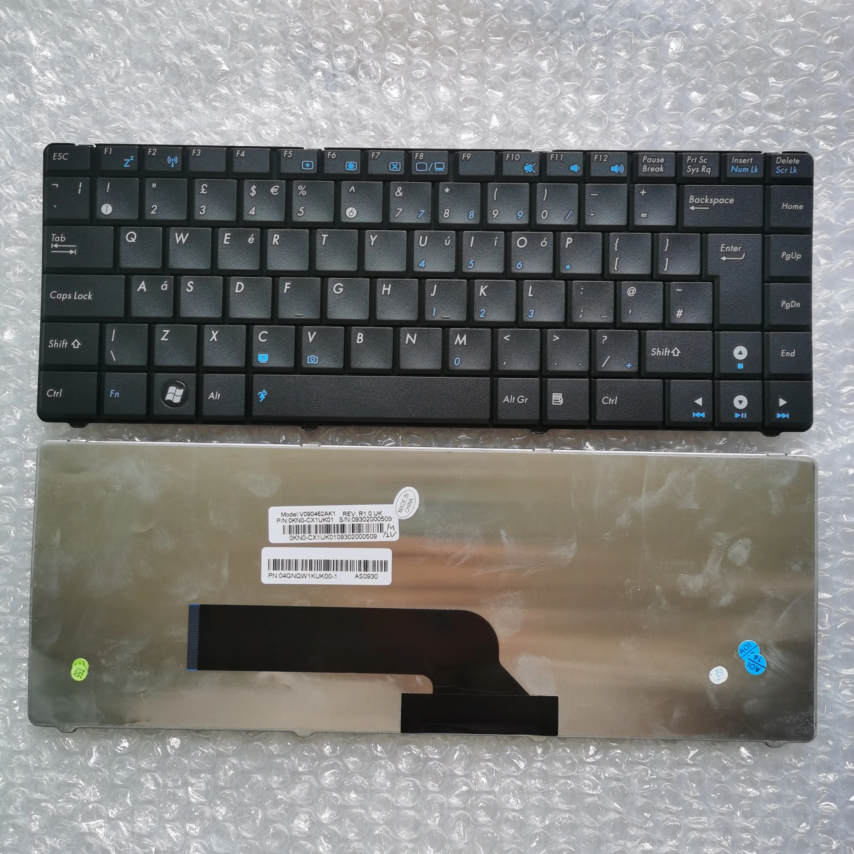 XIN for Asus K40 K40AB K40AF K40C K40ID K40IE K40IJ K43S K43SJ K43SV K43U Laptop Keyboard UK