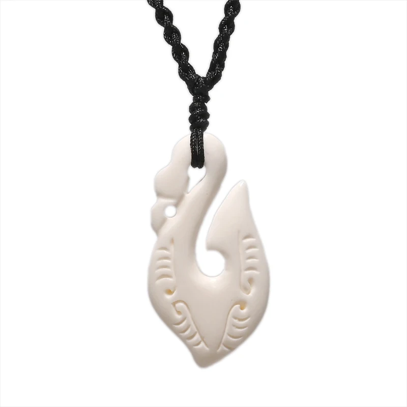 GX034 New Zealand Maori jewelry handmade yak bone Manaia pendant Primitive tribes totem amulet Hawaii pendant for gift