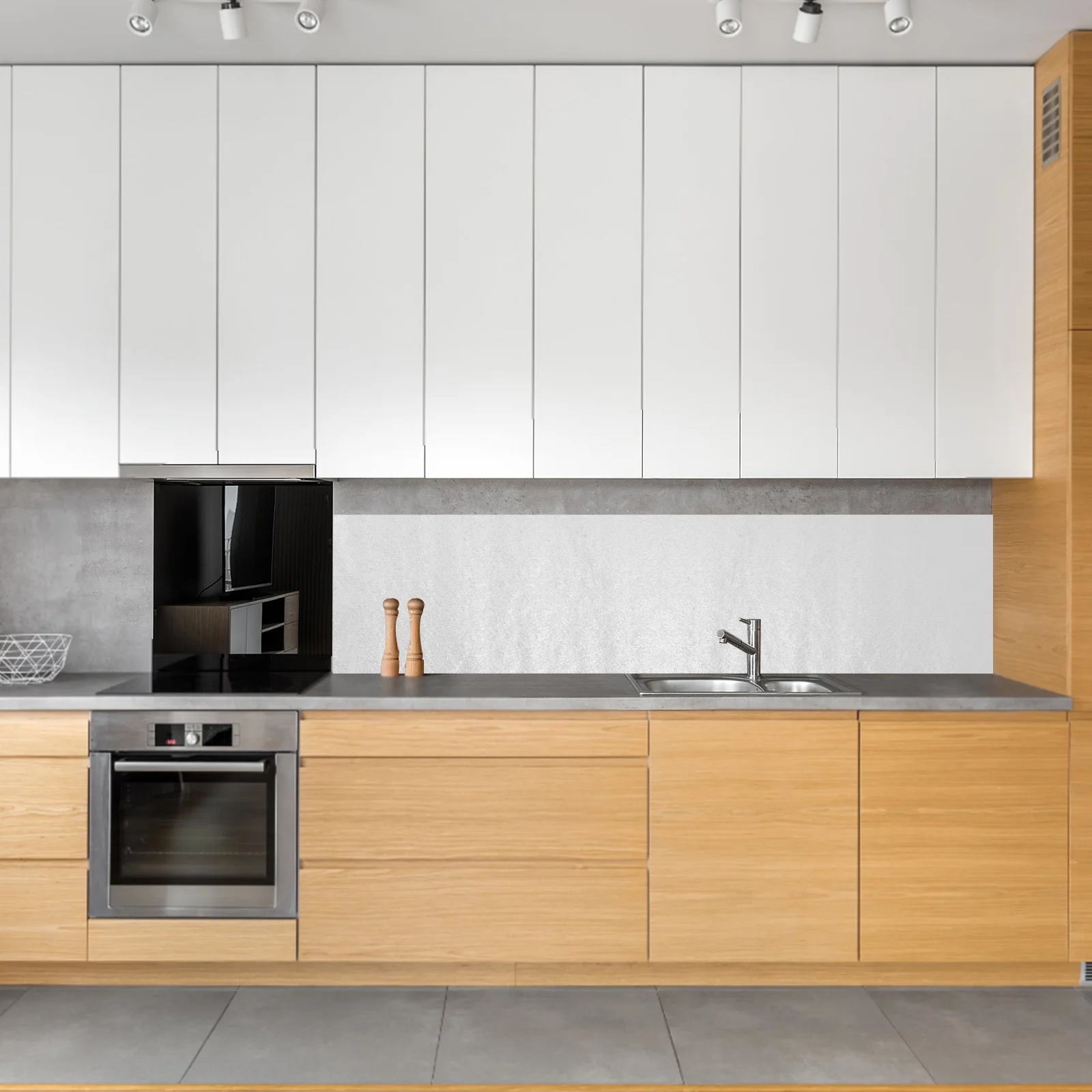 

1 Roll Thickened Waterproof Oil Proof Peel Stick Film Kitchen Backsplash Cabinets Self-Adhesive Heat Resistant Countertop Wall