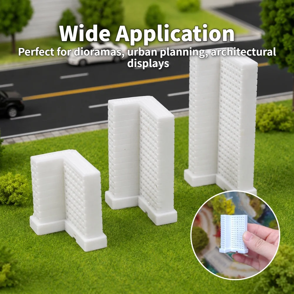 5pcs 1:800 Scale Mini High Rise Apartment Building Model City Skyscraper Sand Table Dioramas DIY Architectural Scene Model