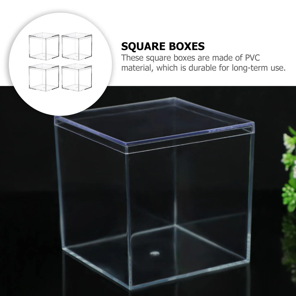 Party Candy Storage Cases Packing Box Cookie Containers for Gift Giving Transparent Boxes Sugar Cube