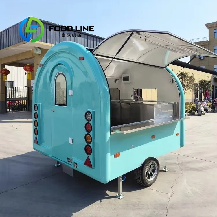 

Горячая продажа, стандарт США, мини-прицеп для еды, электрическая мобильная тележка для фаст-фуда с мороженым, грузовик для еды с полной кухней