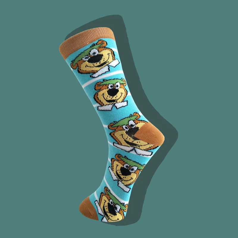 Cute Fashion Soft Novelty Cotton Women Socks Colorful cartoon animal Happy Funny Socks For Girl Gift Unisex Socks men socks