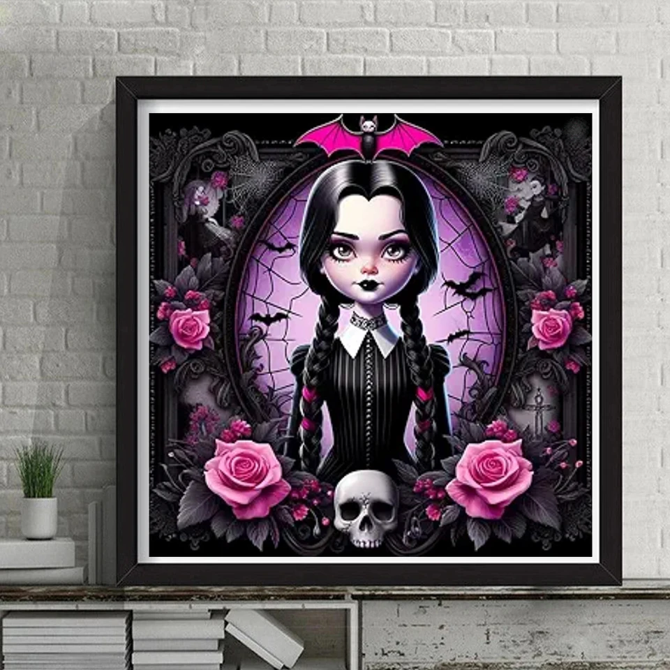

Diamond Painting 2025 Gothic Girls 5D DIY Diamond Mosaic Cross Stitch Kit Gem Art Home Decoration Suitable for Adult Beginners N