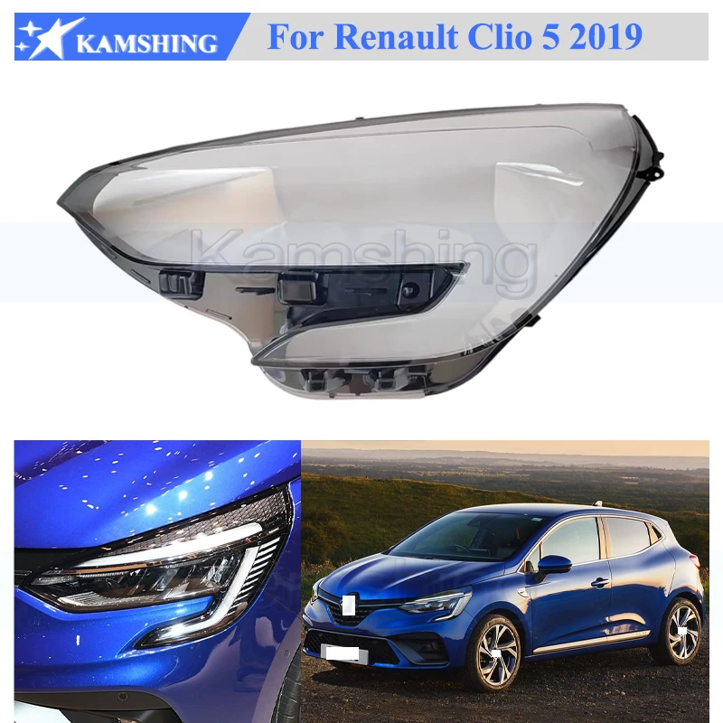 

Защитная крышка для передней фары Kamshing для Renault Clio 5 2019, прозрачная крышка для передней фары