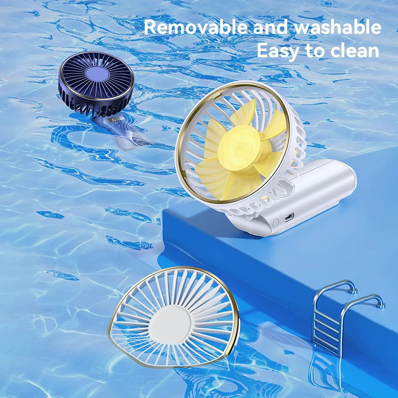 Handheld Foldable 4000mah Portable Mini Fan With 6-Speed Adjustable Wind Speed And Real Time Battery Display 2025 New Model Fan