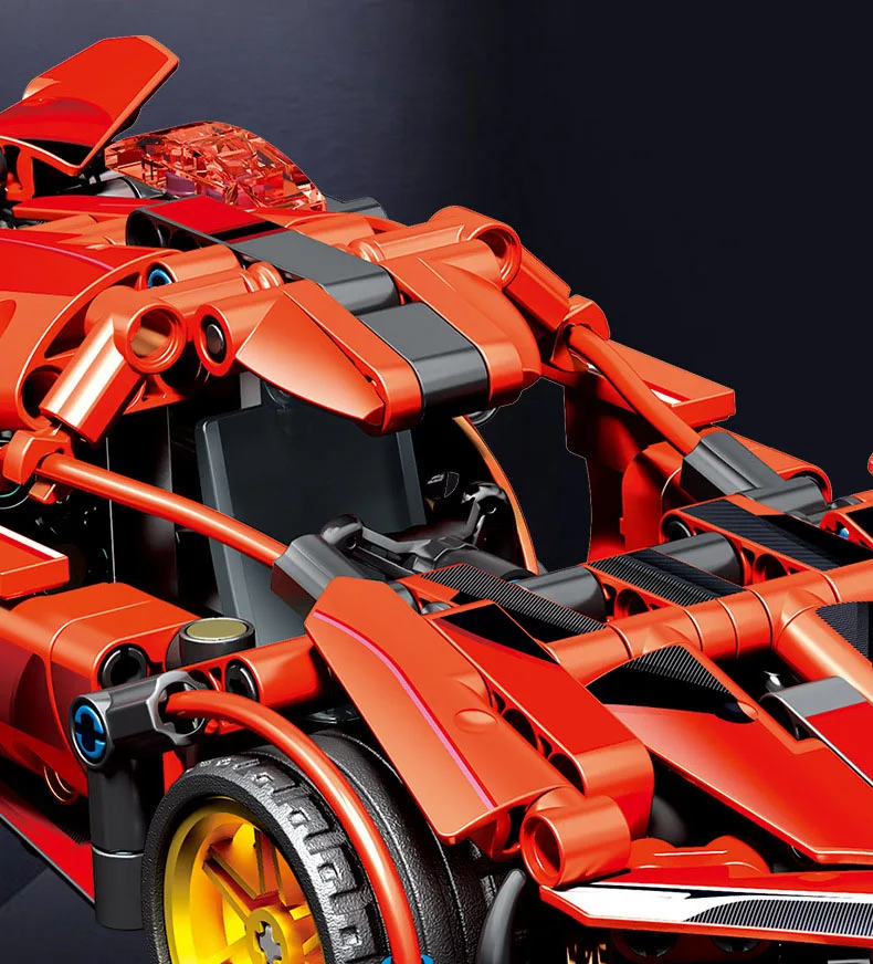Technischer 1:18 Maßstab Supersportwagen-Bausatz Apolloes Project EVO Super Sport Auto Rückziehfahrzeug Konstruktions-Bausteine Spielzeug – Detail 6