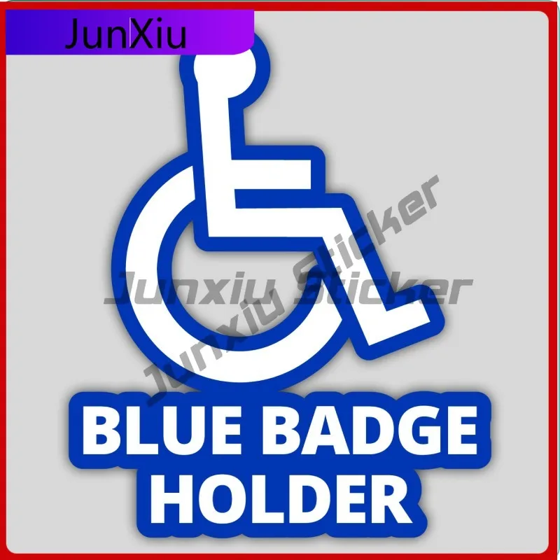BLUE BADGE HOLDER Cool Car Anti Scratch Vinyl DISABLED SELF ADHESIVE CAR/VAN STICKER Laptop Cool Anti Scratch Anime Anime