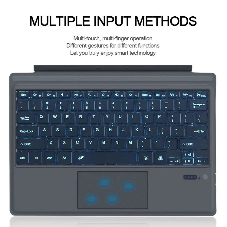 Touchpad-Tastatur für Microsoft Surface Pro 3, 4, 5, 6, 7, 12,3-Zoll-Tablets, magnetische Präzisionsschnittstelle, ultradünne Tragbarkeit