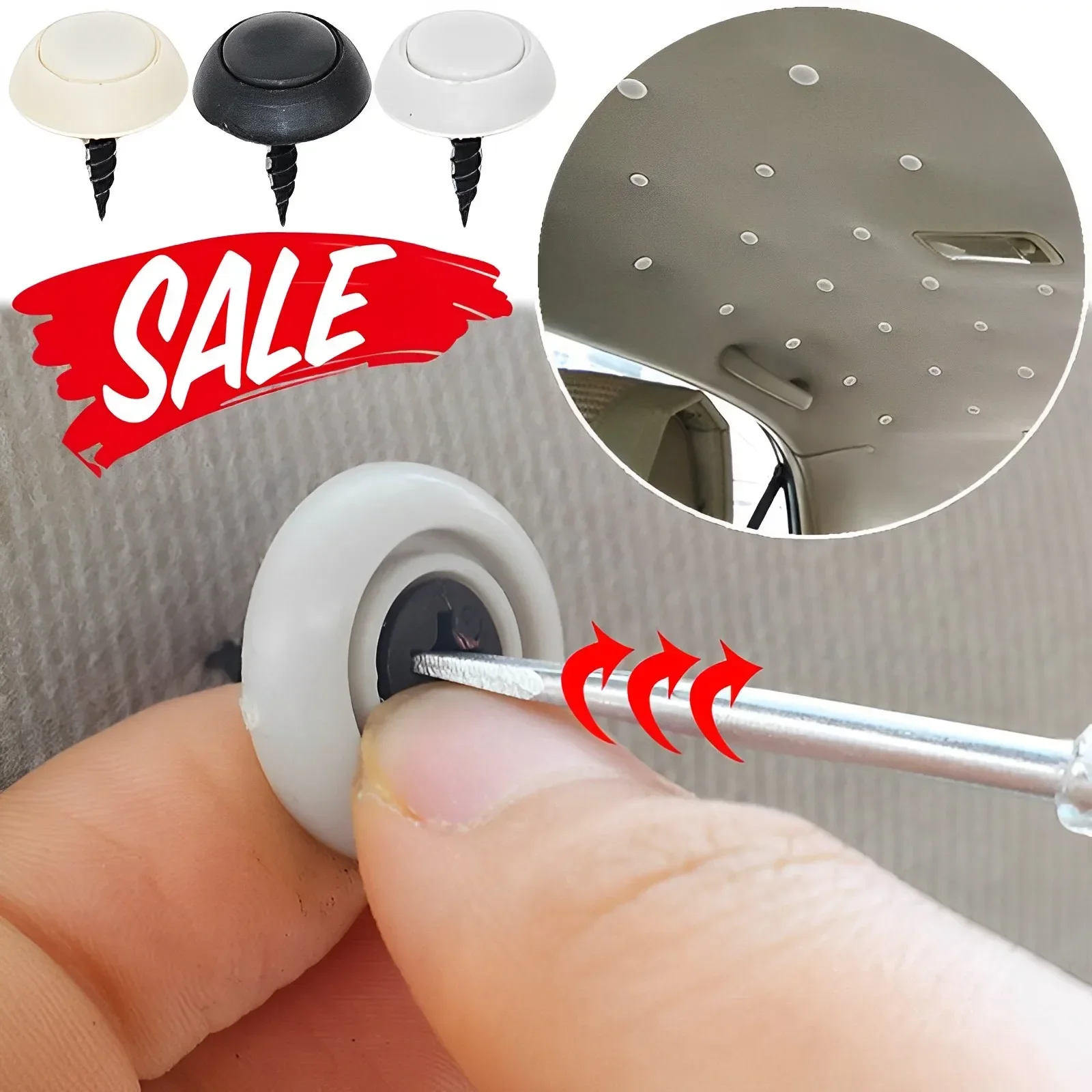 Plastic Car Roof Cloth Off Fixing Screws Special Plastic Snap Screws Decorative Buckle Car Interior Canopy Repair Fixed Buckle