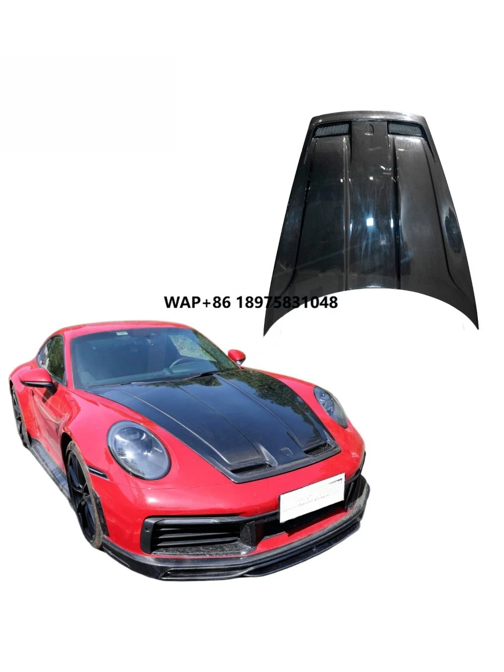 Tech-A Style Carbon Fiber Engine Hood Body Kit for 911 992 Carrera Carrera S Upgrade New