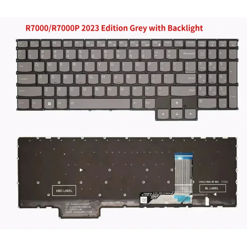 

Совершенно новый, подходит для Lenovo Legion R7000/R7000P 2023 Edition, серый, с подсветкой.