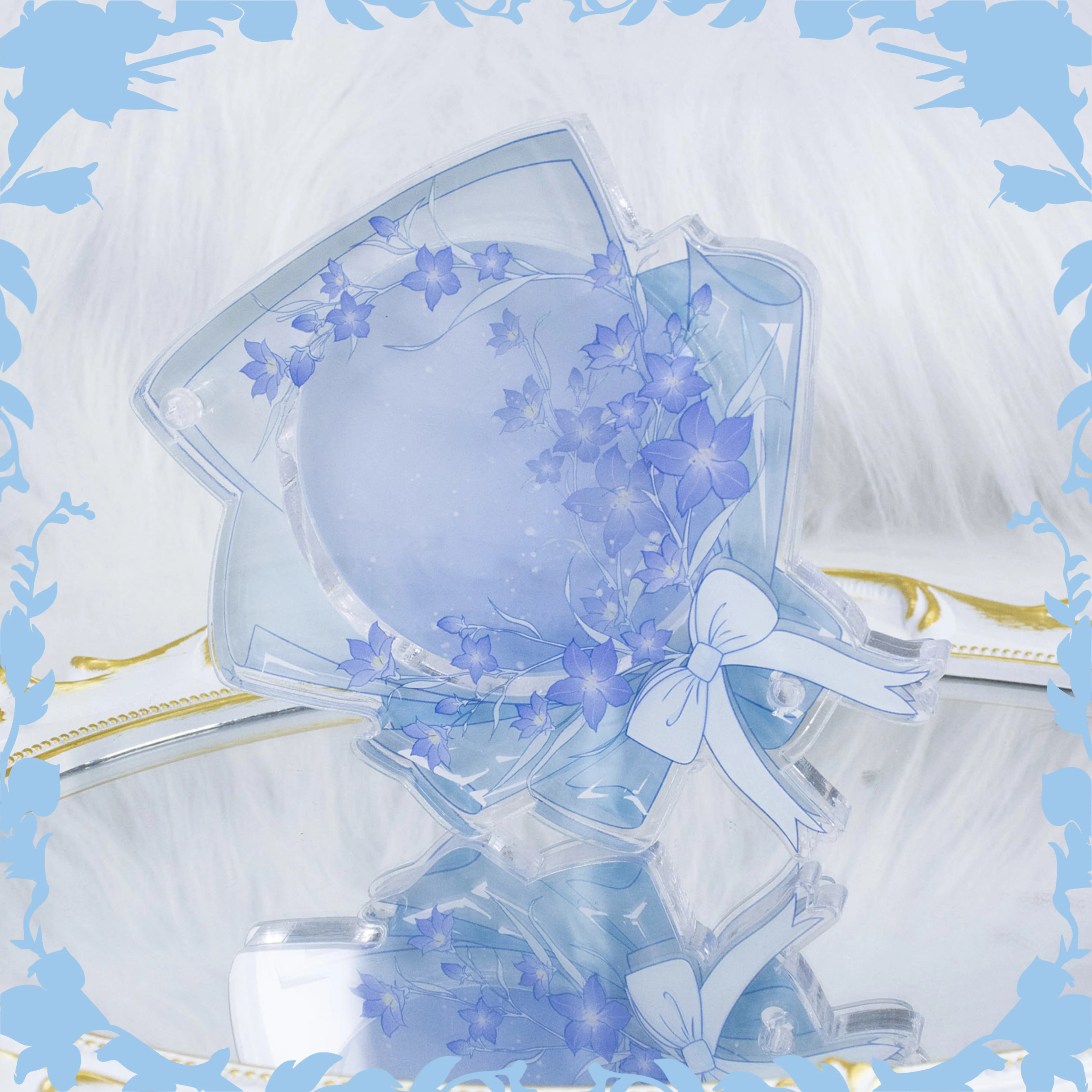 Bouquet Acrylic Gumei Bar Brick Badge Display Frame Millet Shooting Props Can Be Put Into 58-75mm Bar Anime Badge Storage