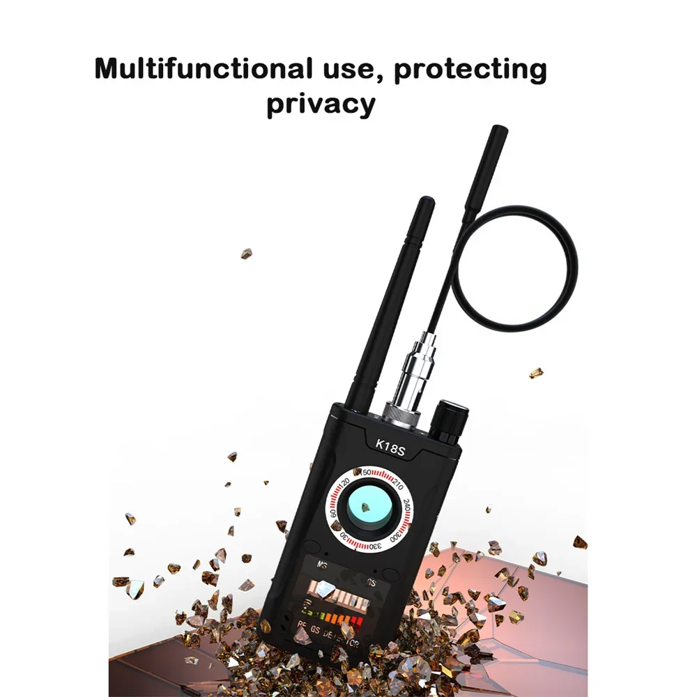 K18S Cámara anti-detectores multifunción GSM Audio Bug Finder. Lente de señal T2GPS, localizador RF, rastreador, buscador de detección, escáner de Radio