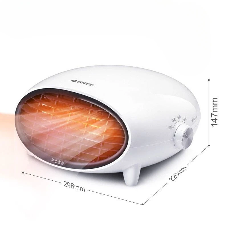 Riscaldamento e raffreddamento domestico Ventilatore a doppio uso, Riscaldatore impermeabile per bagno, Riscaldatore a riscaldamento rapido, Riscaldatore elettrico a parete