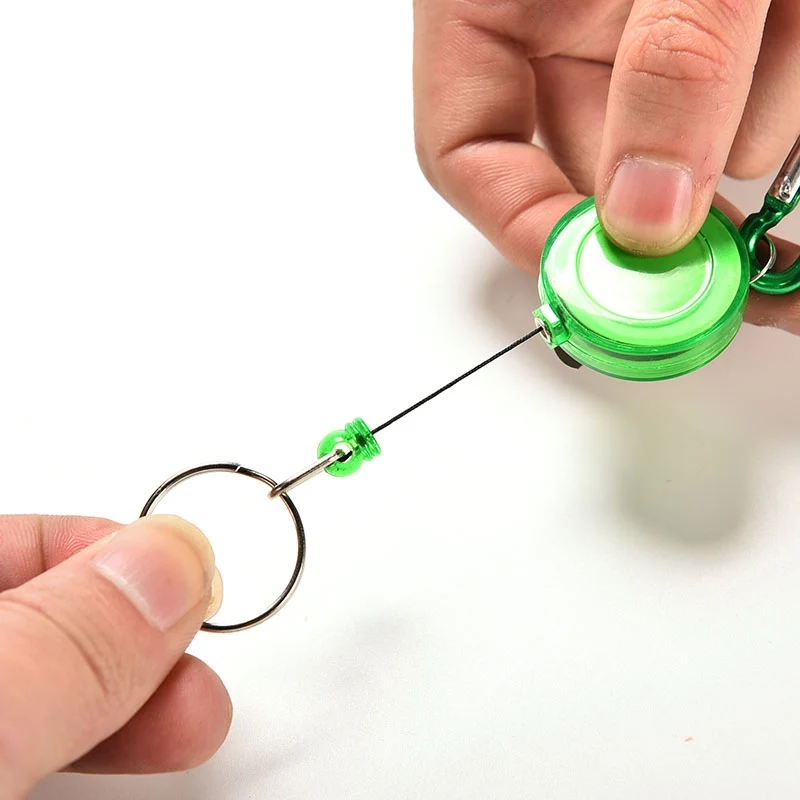 Transparent Retractable Badge Reel Easy Pull Keyring Card Clips Recoil Badge Clip for Business Employee's Work Card Permit Reels