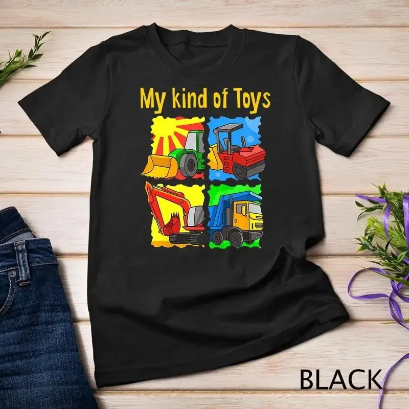 Kids Bulldozer Tractor Excavator Shirt Boys Construction Party Unisex T shirt
