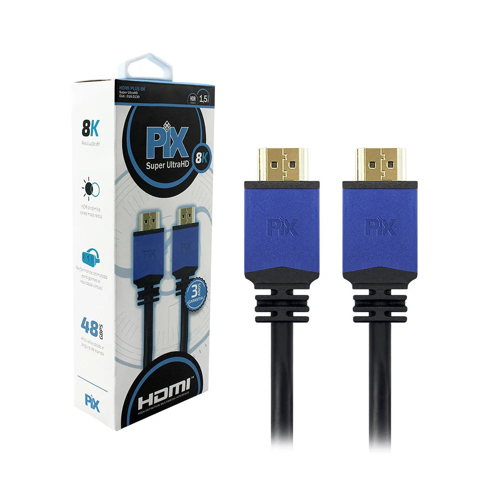 Hdmi Cable 1,5 Meters 8K 120Hz 3D Ultrahd 7680x Dynamic 4320