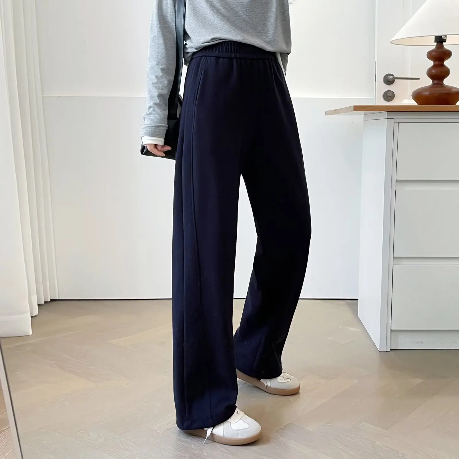 

XXXXL, модные женские прямые брюки больших размеров, осень-зима 2023, новые утолщенные повседневные брюки 2565