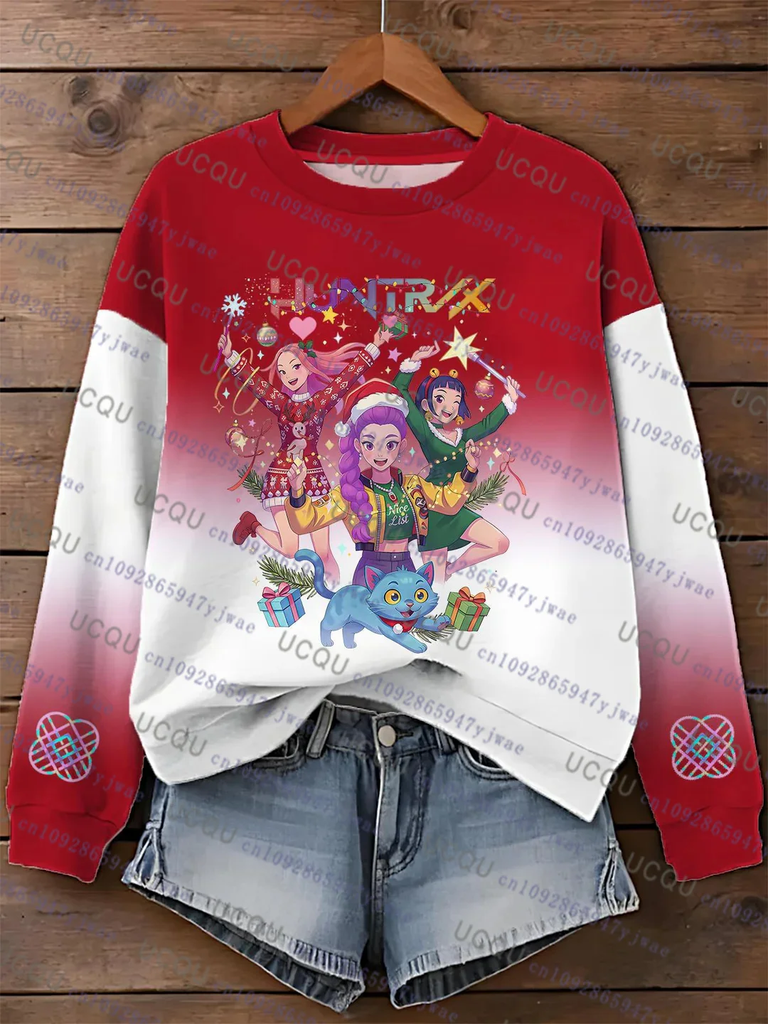 KPop Demon Hunters Sweat-shirt de noël automne hiver Sport à capuche KPop Demon Hunters mode col rond Y2K Cosplay vêtements