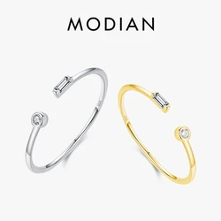 MODIAN 2023 925 Sterling Silver Exquisite Zircon Slim Ring Shining Wedding Ring for Women Engagement Gift Luxury Fine Jewelry