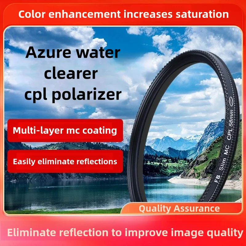 HD Camera Filter CPL Polarizing Filter 37-82mm for Canon Sony Fujifilm Nikon DSLR Mirrorless Camera Lenses Universal CPL Filter
